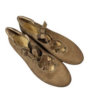 SESTO Meucci leather slip on STRAPPY ballet flats